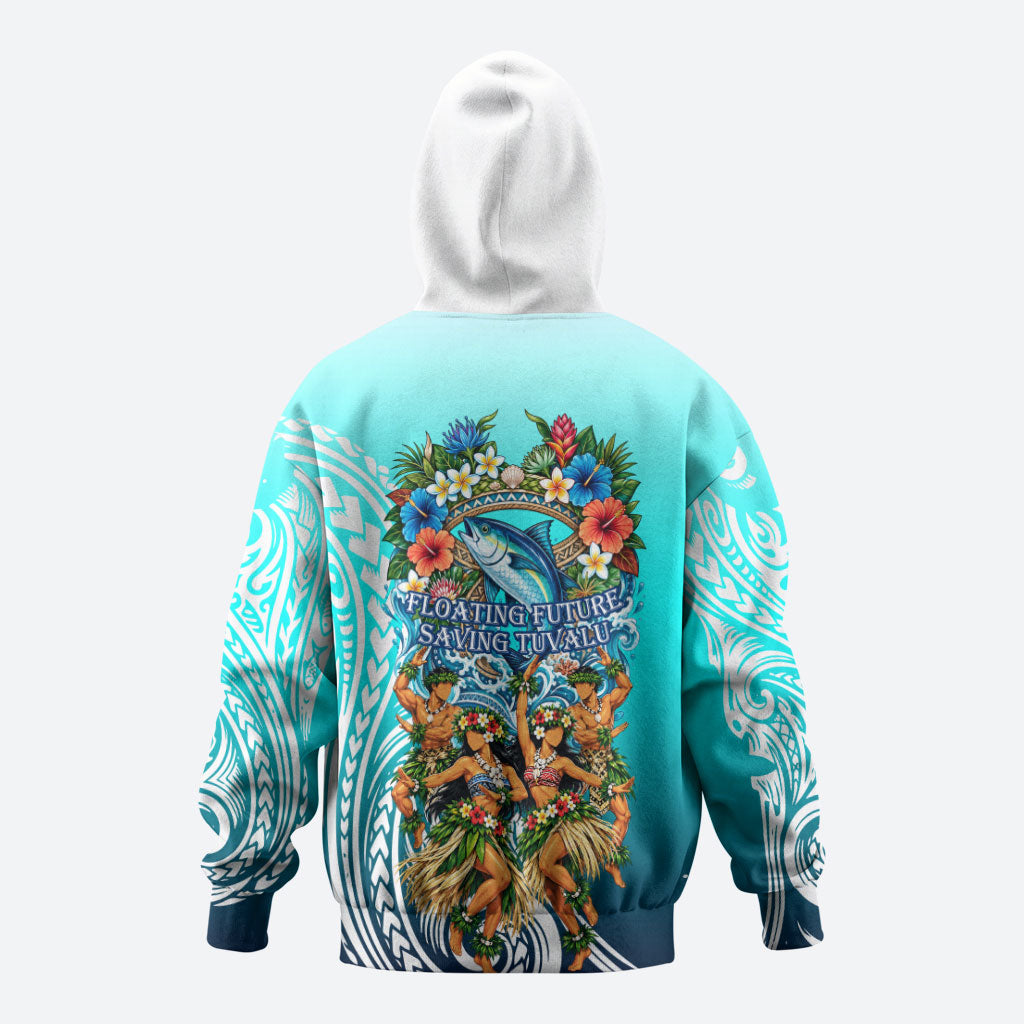 Floating Future Saving Tuvalu Hoodie Ocean Blue Pacific Polynesian Cultural Art Marine Wildlife TS04 - Polynesian Pride