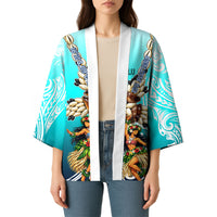 Floating Future Saving Tuvalu Kimono Ocean Blue Pacific Polynesian Cultural Art Marine Wildlife TS04 - Polynesian Pride
