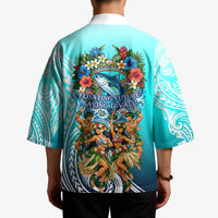 Floating Future Saving Tuvalu Kimono Ocean Blue Pacific Polynesian Cultural Art Marine Wildlife TS04 - Polynesian Pride