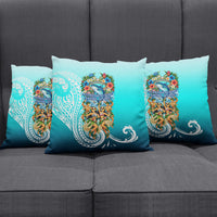 Floating Future Saving Tuvalu Pillow Cover Ocean Blue Pacific Polynesian Cultural Art Marine Wildlife TS04 - Polynesian Pride