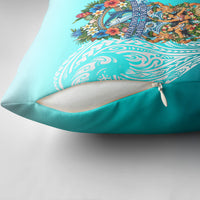 Floating Future Saving Tuvalu Pillow Cover Ocean Blue Pacific Polynesian Cultural Art Marine Wildlife TS04 - Polynesian Pride