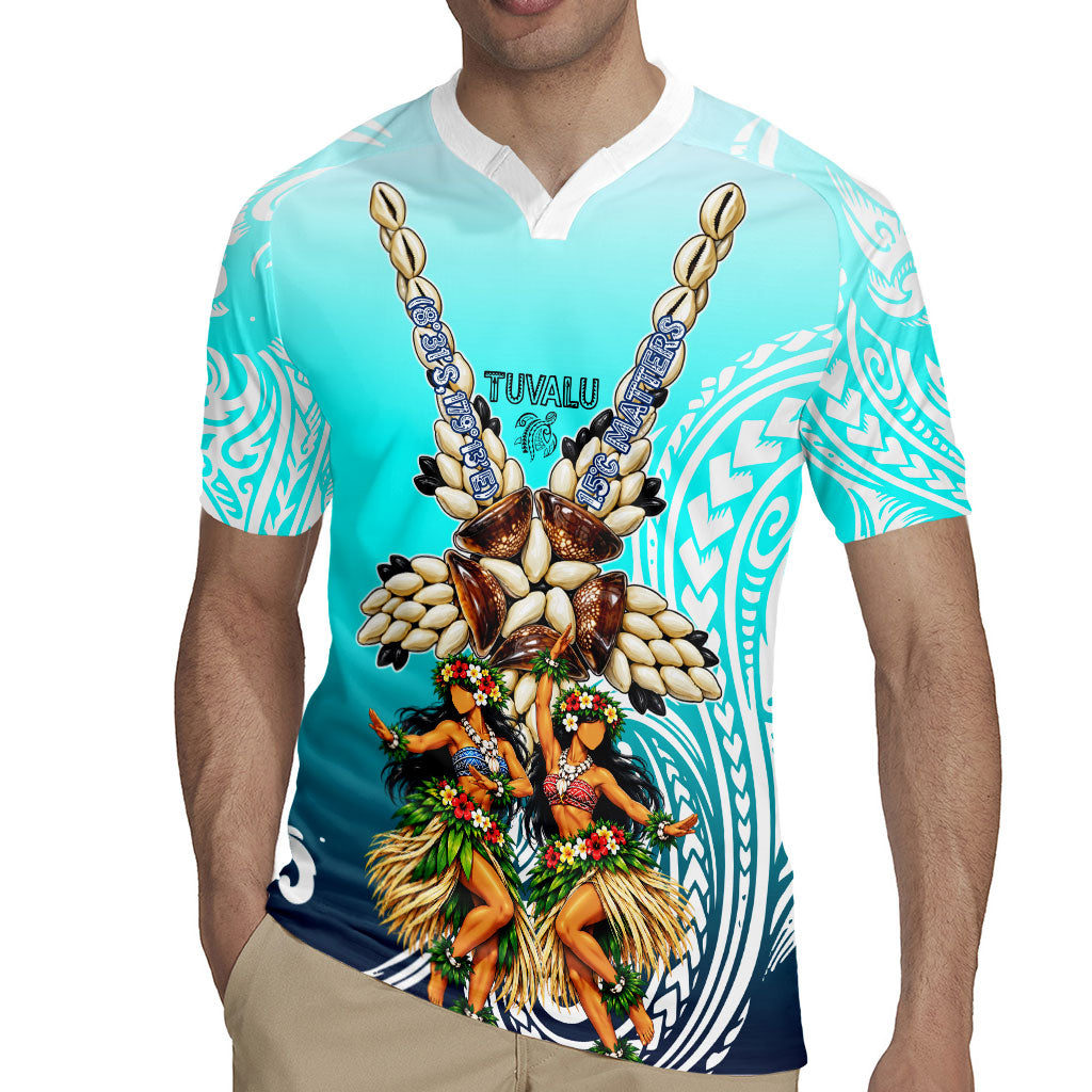 Floating Future Saving Tuvalu Rugby Jersey Ocean Blue Pacific Polynesian Cultural Art Marine Wildlife TS04 - Polynesian Pride