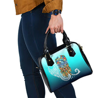 Floating Future Saving Tuvalu Shoulder Handbag Ocean Blue Pacific Polynesian Cultural Art Marine Wildlife TS04 - Polynesian Pride