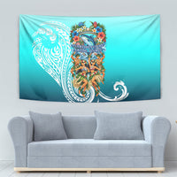 Floating Future Saving Tuvalu Tapestry Ocean Blue Pacific Polynesian Cultural Art Marine Wildlife TS04 - Polynesian Pride