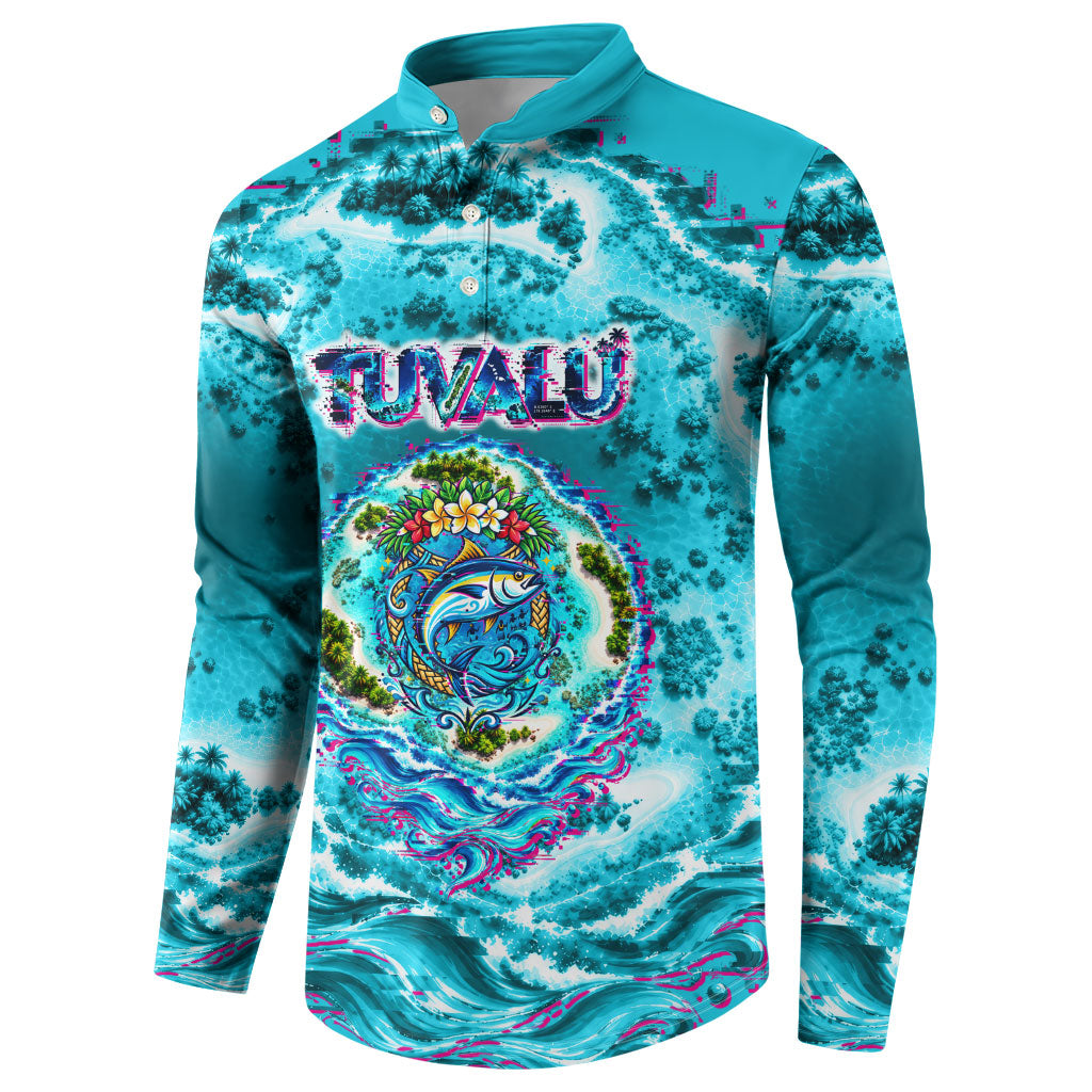 Tuvalu First Digital Nation In The Metaverse Button Sweatshirt Polynesian Island Atoll Cyber Ocean TS04 - Polynesian Pride