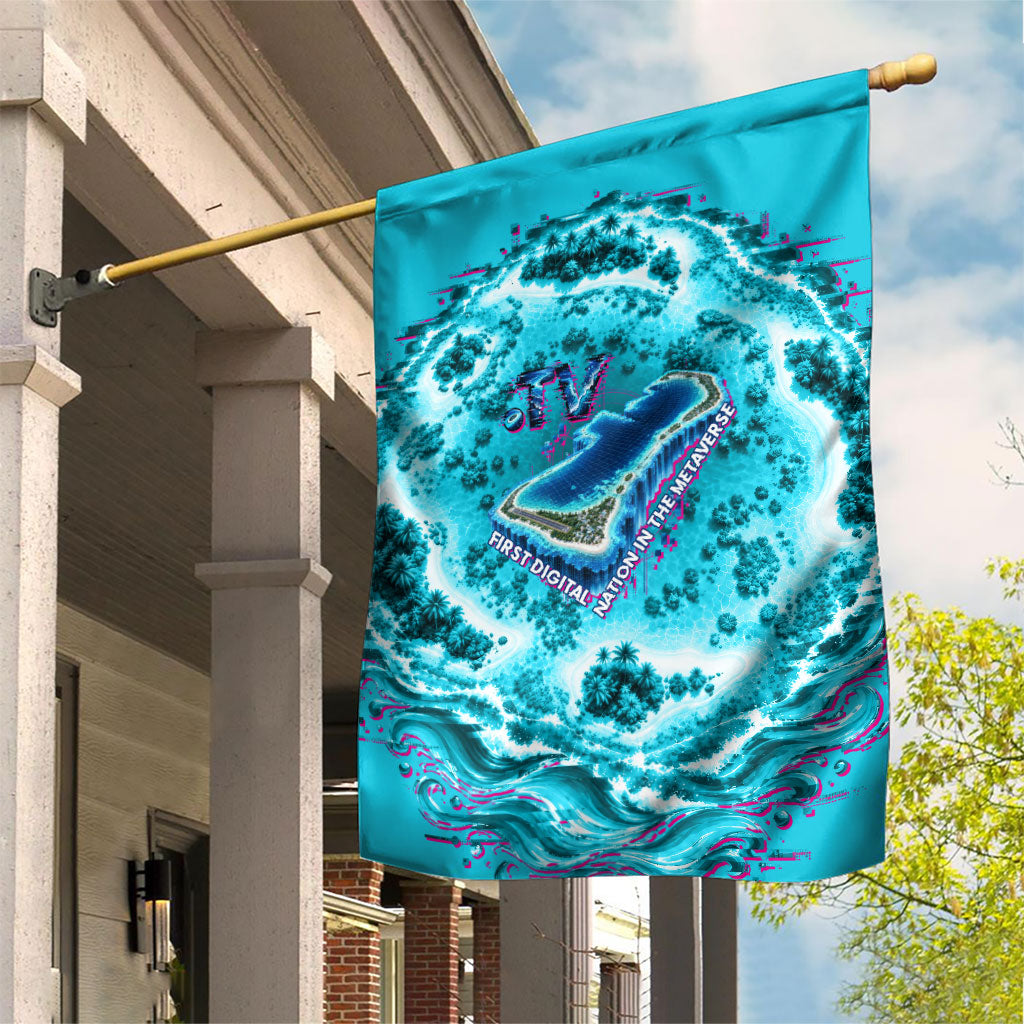 Tuvalu First Digital Nation In The Metaverse Garden Flag Polynesian Island Atoll Cyber Ocean TS04 House Flag Blue White - Polynesian Pride