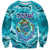 Tuvalu First Digital Nation In The Metaverse Sweatshirt Polynesian Island Atoll Cyber Ocean TS04 Unisex Blue White - Polynesian Pride