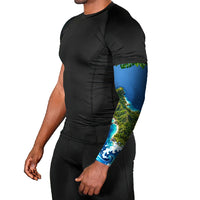 Guam Tropical Island Arm Sleeves Hibiscus Floral Ocean Waves TS04 - Polynesian Pride
