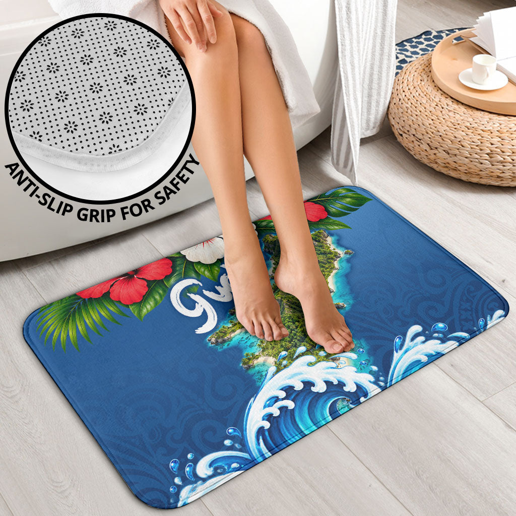 Guam Tropical Island Bathroom Set Hibiscus Floral Ocean Waves TS04 - Polynesian Pride
