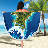 Guam Tropical Island Beach Blanket Hibiscus Floral Ocean Waves TS04 - Polynesian Pride