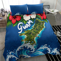 Guam Tropical Island Bedding Set Hibiscus Floral Ocean Waves TS04 - Polynesian Pride