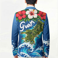 Guam Tropical Island Blazer Hibiscus Floral Ocean Waves TS04 - Polynesian Pride
