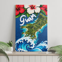 Guam Tropical Island Canvas Wall Art Hibiscus Floral Ocean Waves TS04 - Polynesian Pride