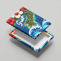 Guam Tropical Island Canvas Wall Art Hibiscus Floral Ocean Waves TS04 - Polynesian Pride