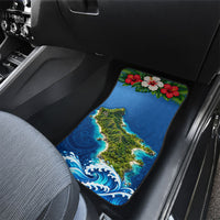 Guam Tropical Island Car Mats Hibiscus Floral Ocean Waves TS04 - Polynesian Pride