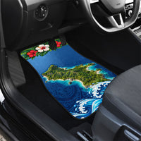 Guam Tropical Island Car Mats Hibiscus Floral Ocean Waves TS04 - Polynesian Pride