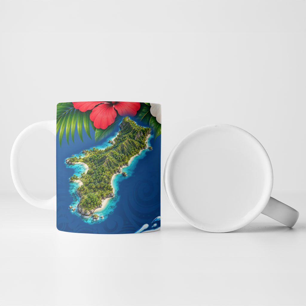 Guam Tropical Island Ceramic Mug Hibiscus Floral Ocean Waves TS04 - Polynesian Pride
