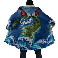 Guam Tropical Island Cloak Hibiscus Floral Ocean Waves TS04 - Polynesian Pride