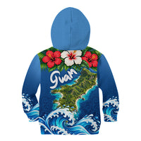 Guam Tropical Island Kid Hoodie Hibiscus Floral Ocean Waves TS04 - Polynesian Pride