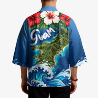 Guam Tropical Island Kimono Hibiscus Floral Ocean Waves TS04 - Polynesian Pride