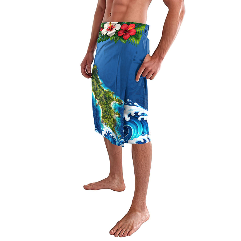 Guam Tropical Island Lavalava Hibiscus Floral Ocean Waves TS04 - Polynesian Pride