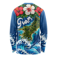 Guam Tropical Island Long Sleeve Shirt Hibiscus Floral Ocean Waves TS04 - Polynesian Pride