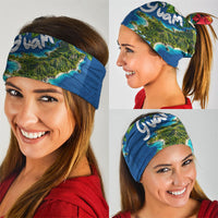 Guam Tropical Island Neck Gaiter Hibiscus Floral Ocean Waves TS04 - Polynesian Pride
