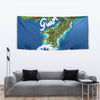 Guam Tropical Island Tapestry Hibiscus Floral Ocean Waves TS04 - Polynesian Pride