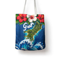 Guam Tropical Island Tote Bag Hibiscus Floral Ocean Waves TS04 - Polynesian Pride