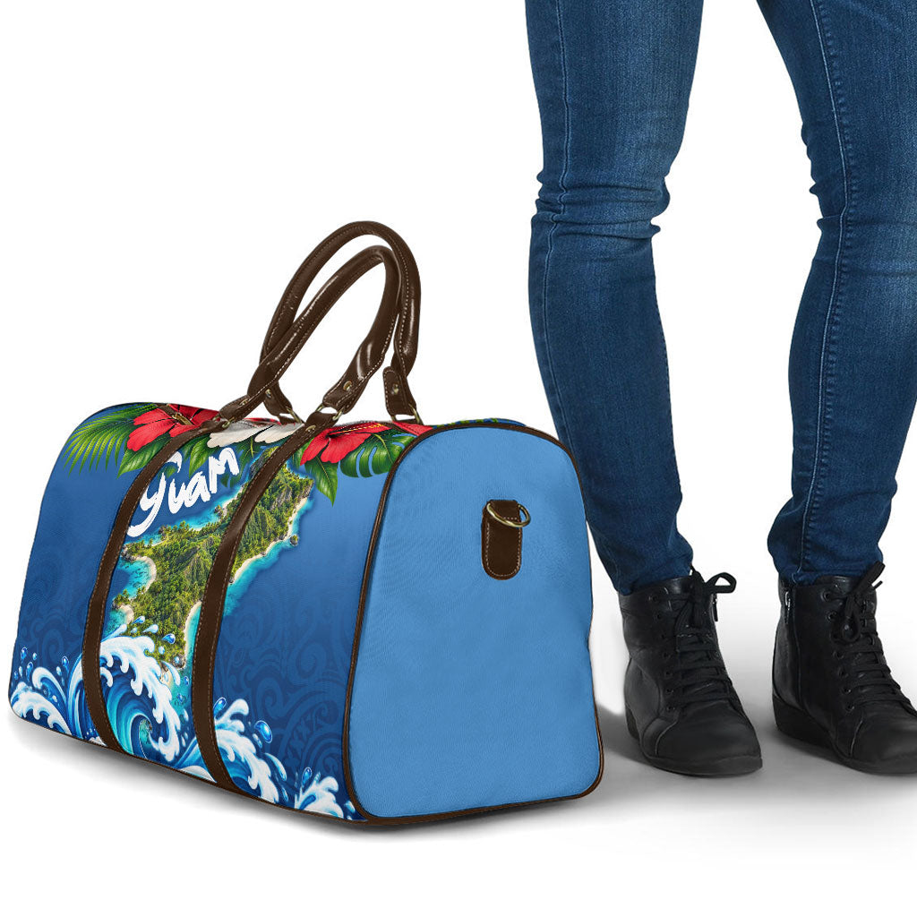 Guam Tropical Island Travel Bag Hibiscus Floral Ocean Waves TS04 - Polynesian Pride