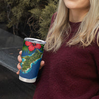 Guam Tropical Island Tumbler Cup Hibiscus Floral Ocean Waves TS04 - Polynesian Pride
