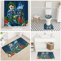 Guam Map Latte Stone Bathroom Set Hibiscus Floral Coastal Landscape TS04 - Polynesian Pride