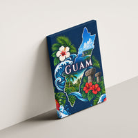 Guam Map Latte Stone Canvas Wall Art Hibiscus Floral Coastal Landscape TS04 - Polynesian Pride