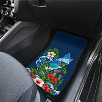 Guam Map Latte Stone Car Mats Hibiscus Floral Coastal Landscape TS04 - Polynesian Pride