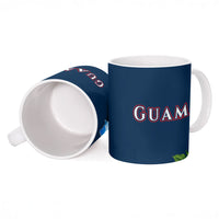 Guam Map Latte Stone Ceramic Mug Hibiscus Floral Coastal Landscape TS04 - Polynesian Pride