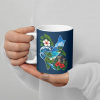 Guam Map Latte Stone Ceramic Mug Hibiscus Floral Coastal Landscape TS04 - Polynesian Pride