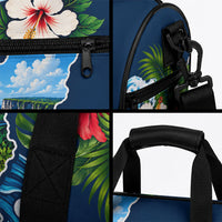 Guam Map Latte Stone Duffle Bag Hibiscus Floral Coastal Landscape TS04 - Polynesian Pride