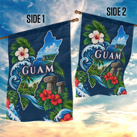 Guam Map Latte Stone Garden Flag Hibiscus Floral Coastal Landscape TS04 - Polynesian Pride