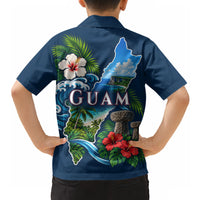 Guam Map Latte Stone Hawaiian Shirt Hibiscus Floral Coastal Landscape TS04 - Polynesian Pride