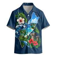 Guam Map Latte Stone Kid Hawaiian Shirt Hibiscus Floral Coastal Landscape TS04 - Polynesian Pride