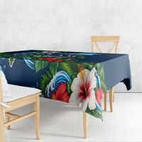 Guam Map Latte Stone Tablecloth Hibiscus Floral Coastal Landscape TS04 - Polynesian Pride