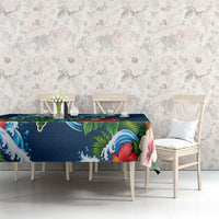 Guam Map Latte Stone Tablecloth Hibiscus Floral Coastal Landscape TS04 - Polynesian Pride