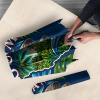 Guam Map Latte Stone Umbrella Hibiscus Floral Coastal Landscape TS04 - Polynesian Pride