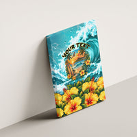 Personalized Hawaii 60th Birthday Eagle Canvas Wall Art Tropical Sunset Beach Hibiscus Ocean Wave