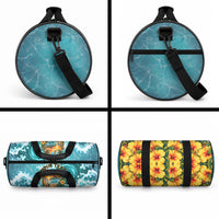 Personalized Hawaii 60th Birthday Eagle Duffle Bag Tropical Sunset Beach Hibiscus Ocean Wave TS04 - Polynesian Pride