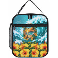Personalized Hawaii 60th Birthday Eagle Lunch Bag Tropical Sunset Beach Hibiscus Ocean Wave