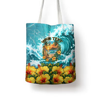 Personalized Hawaii 60th Birthday Eagle Tote Bag Tropical Sunset Beach Hibiscus Ocean Wave TS04 - Polynesian Pride
