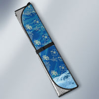 Personalized Hawaii 60th Birthday Sea Turtle Auto Sun Shade Tropical Ocean Wave Floral Surfboard TS04 - Polynesian Pride