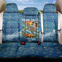 Personalized Hawaii 60th Birthday Sea Turtle Back Car Seat Cover Tropical Ocean Wave Floral Surfboard TS04 One Size Blue Yellow - Polynesian Pride