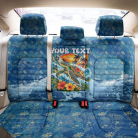 Personalized Hawaii 60th Birthday Sea Turtle Back Car Seat Cover Tropical Ocean Wave Floral Surfboard TS04 - Polynesian Pride